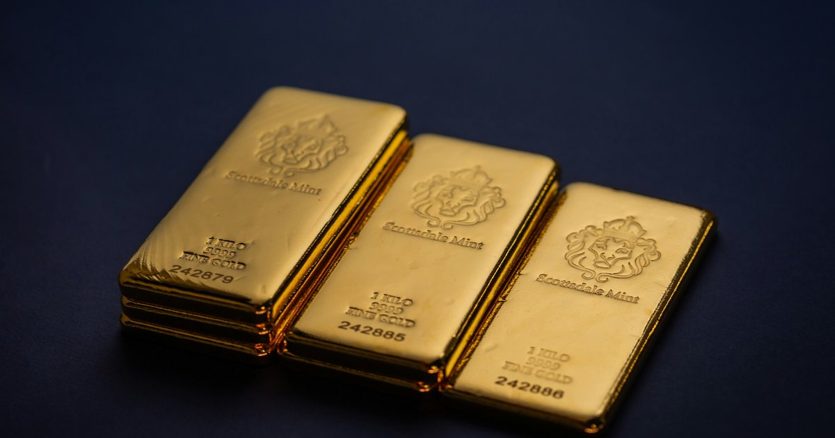 Stacked gold bars; Managem (MNG) is a Moroccan mining group producing gold and base metals